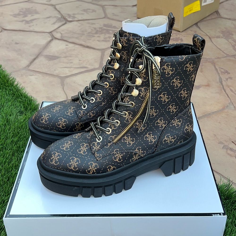 Brand New Guess Combat Boots